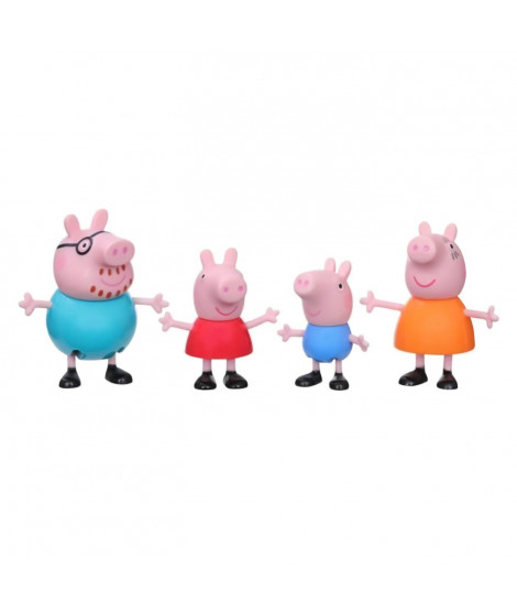 Figurines Peppa Pig - Pack de 4 - Peppa, Maman Pig, Papa Pig et George - A partir de 3 ans