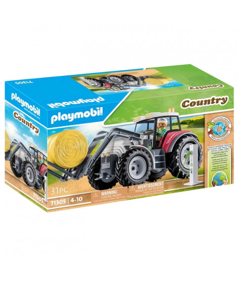PLAYMOBIL - 71305 - Grand tracteur électrique - La vie a la ferme - 31 pieces