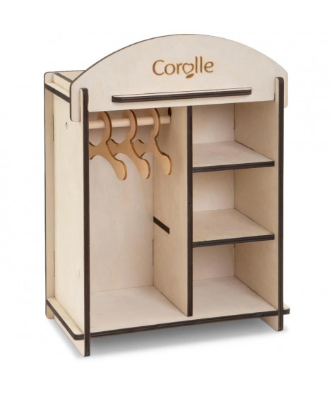 COROLLE - Armoire en bois - accessoire - pour poupon et poupée 30 et 36 cm - des 3 ans