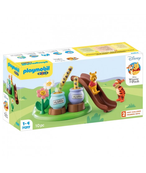 PLAYMOBIL 1.2.3 71317 Winnie l'ourson et Tigrou avec jardin d'abeilles - Disney