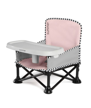 SUMMER INFANT Chaise d'appoint réhausseur Pop 'n Sit, intérieur, extérieur, pratique et compacte, pliage rapide, rose