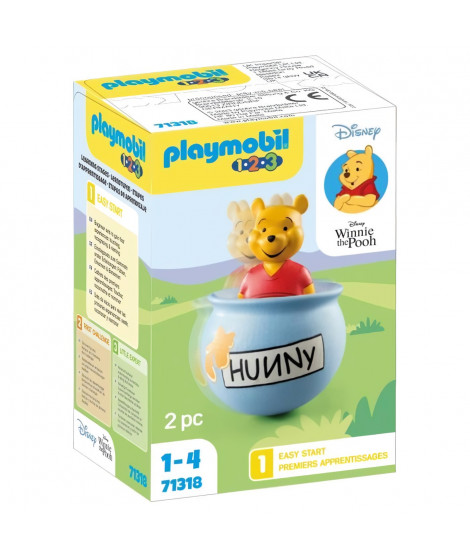 PLAYMOBIL 1.2.3 - 71318 - Winnie l'ourson et culbuto pot de miel - Disney - Pour les tout-petits 18-36 mois