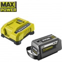 Batterie lithium RYOBI RY36BK60B-160 36V - Livrée avec un chargeur rapide - Temps de charge 70 mn