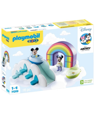 PLAYMOBIL 1.2.3 - Maison des nuages de Mickey et Minnie - Disney - 16 pieces