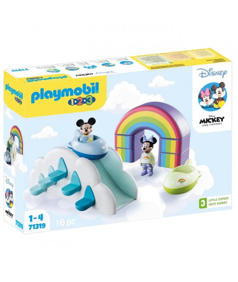 PLAYMOBIL 1.2.3 - Maison des nuages de Mickey et Minnie - Disney - 16 pieces