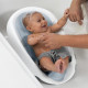 SUMMER Transat de bain clean rinse, a utiliser sur le comptoir, l'évier ou dans la baignoire, 3 positions d'inclinaison, gris