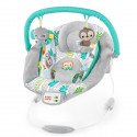 BRIGHT STARTS Transat bébé Jungle Vines, vibrations apaisantes, barre de jouets amovible, jusqu'a 9 mois