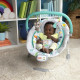 BRIGHT STARTS Transat bébé Jungle Vines, vibrations apaisantes, barre de jouets amovible, jusqu'a 9 mois