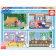 Puzzles progressifs Peppa Pig - EDUCA - MULTI 4 JUNIOR - 50 a 150 pieces - Pour enfants de 3 ans et plus