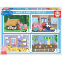 Puzzles progressifs Peppa Pig - EDUCA - MULTI 4 JUNIOR - 50 a 150 pieces - Pour enfants de 3 ans et plus