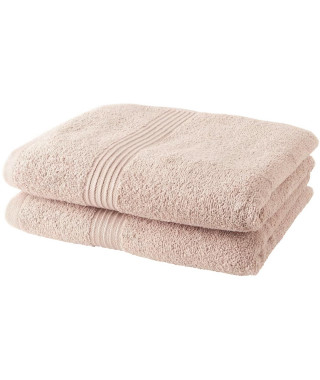 Lot de 2 serviettes de toilette TODAY 50x90 cm 100% Coton - Rose des sables