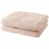 Lot de 2 serviettes de toilette TODAY 50x90 cm 100% Coton - Rose des sables