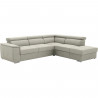 Canapé d'angle convertible réversible 3-4 places DAYTONA -  Tissu Beige - Coffre de rangement - L 260 x P 218 x H 77 cm