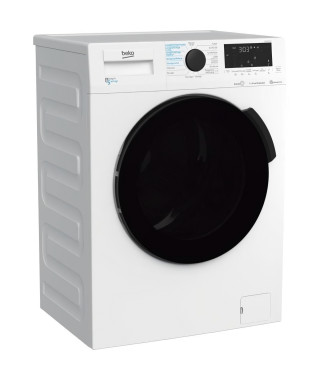 Lave-linge séchant BEKO HTE8614YBST - 8 / 5 kg - Induction - L60cm - 1200 trs/min - Blanc