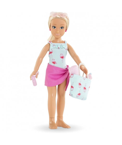 Coffret Valentine a la plage COROLLE GIRLS - poupée mannequin - 5 accessoires - 28 cm - des 4 ans