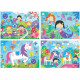 MULTI 4 EN 1 JUNIOR - AMIS FANTASTIQUES - 4 puzzles progressifs