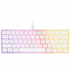 Clavier mécanique Gaming - CORSAIR - K65 RGB Mini 60% - Format compact - RGB - CHERRY MX Red - Blanc - (CH-9194110-FR)