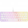 Clavier mécanique Gaming - CORSAIR - K65 RGB Mini 60% - Format compact - RGB - CHERRY MX Red - Blanc - (CH-9194110-FR)