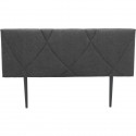 Tete de lit TUDOR - Tissu Anthracite - L.162 x H.100 x P.7 cm