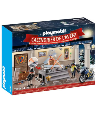 PLAYMOBIL 71347 Calendrier de l'Avent - Police- - La magie de Noël - 24 cases a ouvrir- pour attendre Noël