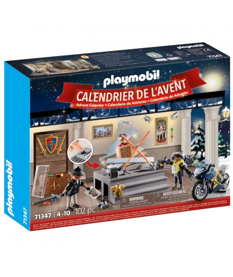 PLAYMOBIL 71347 Calendrier de l'Avent - Police- - La magie de Noël - 24 cases a ouvrir- pour attendre Noël