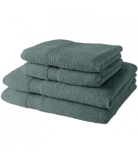 2 Serviettes de bain TODAY 50x90 + 2 Draps de bain 70x130 cm 100% Coton - Celadon