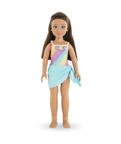 Coffret Luna a la plage COROLLE GIRLS - poupée mannequin - 5 accessoires - 28 cm - Des 4 ans
