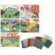 Kit de mosaique dinosaures - Sycomore - 5 tableaux - Plus de 2000 mousses autocollantes et joyaux