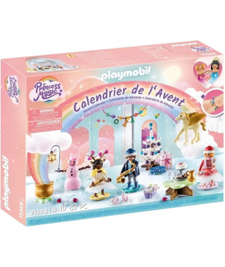 PLAYMOBIL 71348 Calendrier de l'Avent - Arc-en-ciel-  La magie de Noël - 24 cases a ouvrir- pour attendre Noël