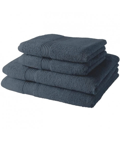 2 Serviettes de bain TODAY 50x90 + 2 Draps de bain 70x130 cm 100% Coton - Denim