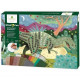 Kit de mosaique dinosaures - Sycomore - 5 tableaux - Plus de 2000 mousses autocollantes et joyaux