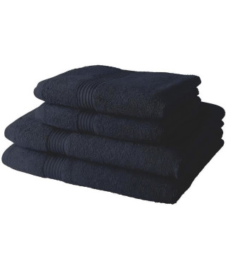 2 Serviettes de bain TODAY 50x90 + 2 Draps de bain 70x130 cm 100% Coton - Navy