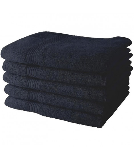 Lot de 5 Draps de Bain TODAY 70x130 cm 100% Coton - Navy