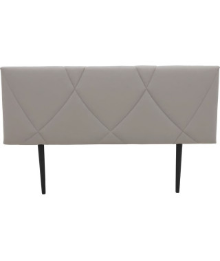 Tete de lit TUDOR - Tissu PU Taupe - L.162 x H.100 x P.7 cm