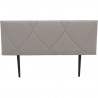 Tete de lit TUDOR - Tissu PU Taupe - L.162 x H.100 x P.7 cm