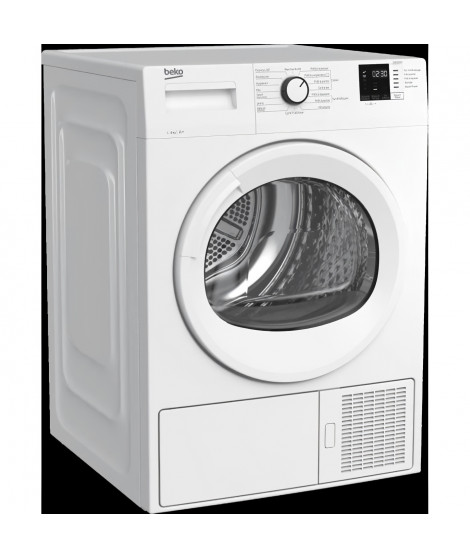 Seche-linge pompe a chaleur BEKO DS8513PA2W - 8 kg - Classe A+ - Blanc