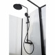 CABINE DE DOUCHE 100X100X220 STYLE INDUTRIEL NOIR