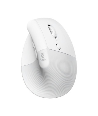 Souris Sans Fil Logitech Lift Ergonomique Verticale, Bluetooth ou récepteur USB Logi Bolt, Silencieuse - Blanc cassé