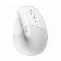 Souris Sans Fil Logitech Lift Ergonomique Verticale, Bluetooth ou récepteur USB Logi Bolt, Silencieuse - Blanc cassé