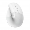 Souris Sans Fil Logitech Lift Ergonomique Verticale, Bluetooth ou récepteur USB Logi Bolt, Silencieuse - Blanc cassé
