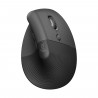 Souris Sans Fil Logitech Lift Ergonomique Verticale, Bluetooth ou récepteur USB Logi Bolt, Silencieuse - Graphite