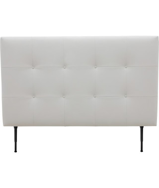 Tete de lit 140 cm ESTIA - PU Blanc - Réglable en hauteur de 105 a 116 cm