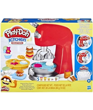 Play-Doh Kitchen Creations, Robot pâtissier, jouet de pâte a modeler avec accessoires de cuisine factices