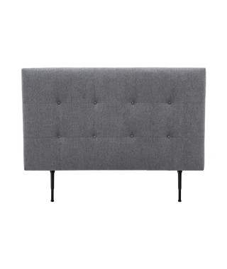 Tete de lit 160 cm ESTIA - Tissu Anthracite - Réglable en hauteur de 105 a 116 cm