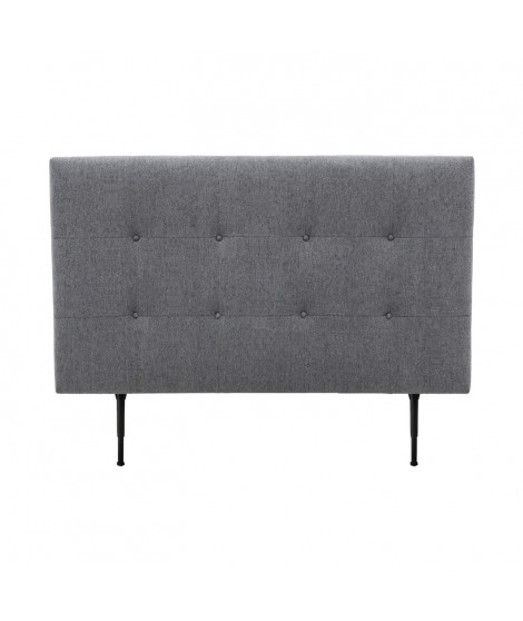 Tete de lit 160 cm ESTIA - Tissu Anthracite - Réglable en hauteur de 105 a 116 cm