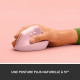 Souris Sans Fil Logitech Lift Ergonomique Verticale, Bluetooth ou récepteur USB Logi Bolt, Silencieuse - Rose