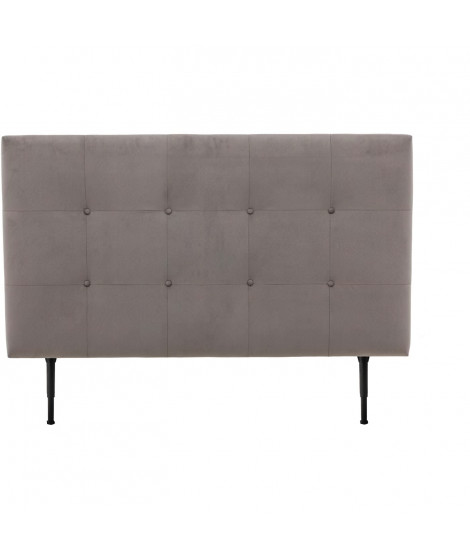 Tete de lit 160 cm ESTIA - Velours Taupe - Réglable en hauteur de 105 a 116 cm