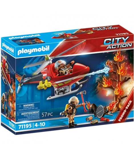 PLAYMOBIL - 71195 - Hélicoptere bombardier des pompiers - City Action - Les Pompiers