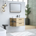 INDUS, set de salle de bain 80, vanity+vasque+miroir