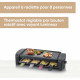 SEVERIN RG9646 Appareil a raclette 8 personnes 1 400 W - Plaque de cuisson rainurée et lisse 41,5 x 21 cm antiadhésive - Noir…